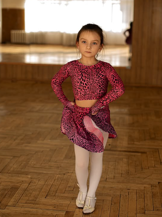 Leopard dance skirt and top set Dancelook